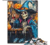 Puzzles pour Adultes 1000 pièces, Squelette d'halloween Difficile, Jouets éducatifs et éducatifs, Jeux familiaux, Anniversaires et Cadeaux Uniques (Taille 26x38cm)