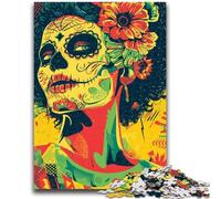 Puzzles pour Adultes 1000 pièces Squelette Fille Anti-Stress Défi Difficile Décoration d'intérieur Unique et Cadeaux 50x75cm