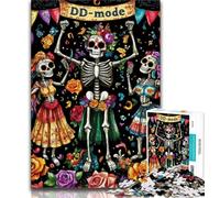 Puzzles pour Adultes 1000 pièces Squelette Mort-Vivant, Aidez Le Cerveau à exercer des Jouets addictifs pour cultiver la Patience Cadeau pour Les Anniversaires 75x50cm
