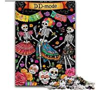 Puzzles pour Adultes 1000 pièces Squelette Mort-Vivant Puzzles en Bois Jeu Familial interactif, Convient aux 14 Ans et Plus (Taille 50x75cm)
