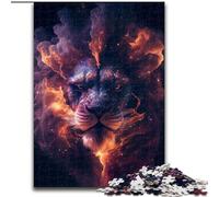Puzzles pour Adultes 1000 pièces Star Sovereign Lion en Bois, pour Les Anniversaires, Noël, Halloween, Thanksgiving et Pâques(50x75cm)