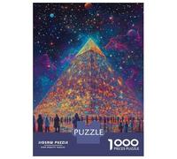 Puzzles pour Adultes 1000 Pièces Starry Pyramid Glow -1 Puzzles pour Adultes Jeux Amusants Défi Difficile Activités Amusantes À La Maison, 70x50cm/1000pcs