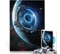 Puzzles pour Adultes 1000 pièces Station Spatiale Jouets éducatifs d'apprentissage Décoration Murale, Cadeaux Uniques pour Anniversaire et Noël 26x38cm