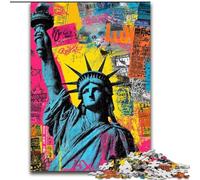 Puzzles pour Adultes 1000 pièces Statue de la Liberté, Jouets éducatifs, idéal comme Cadeau pour Toute la Famille, à partir de 14 Ans (Taille 26x38cm)