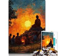 Puzzles pour Adultes 1000 pièces Statues de Bouddha, Anti-Stress, défi Difficile, décoration d'intérieur Unique et Cadeaux (38x26cm)