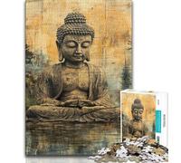 Puzzles pour Adultes 1000 pièces Statues de Bouddha, Jeux éducatifs, décoration d'intérieur, idéal comme Cadeau pour Toute la Famille (75x50cm)