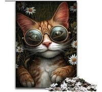 Puzzles pour Adultes 1000 pièces Steampunk Cat, Jeu Familial Anti-Stress, défi Difficile, renforce l'amour Entre Couples (Taille 26x38cm)