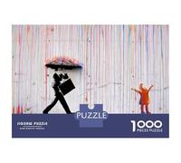 Puzzles pour Adultes 1000 Pièces Street Art Umbrella Painting Puzzles pour Adultes Jeu De Réflexion Et De Logique Activités Amusantes À La Maison, 70x50cm/1000pcs
