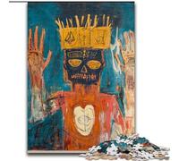Puzzles pour Adultes 1000 pièces Style Basquiat Roi, Jouet éléphant Jeu intellectuel Cadeau d'anniversaire, Cadeaux, décoration Murale pour 14 Ans et Plus (Taille 26x38cm)