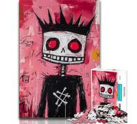 Puzzles pour Adultes 1000 pièces, Style Basquiat, Roi Squelette, intéressant pour la réduction du Stress, pour la décoration de la Maison, pour Les Enfants de 14 Ans et Plus, 38x26cm