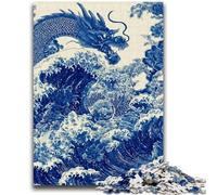 Puzzles pour Adultes 1000 pièces Style Japonais Dragon Brain Intelligence Challenge Jouets addictifs Cadeau d'anniversaire, Cadeaux, Art Mural 26x38cm