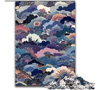 Puzzles pour Adultes 1000 pièces, Style Japonais, Vagues, Jouet éducatif et décompressant, idéal comme Cadeau pour Toute la Famille (Taille 26x38cm)