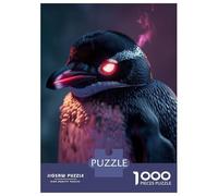 Puzzles pour Adultes 1000 Pièces Surreal Penguin Glowing Puzzle pour Adultes Jeu De Réflexion Améliorez Votre Mémoire Activités Amusantes À La Maison, 52x38cm/1000pcs