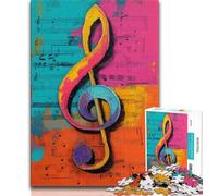 Puzzles pour Adultes 1000 pièces Symboles musicaux, Aidez Le Cerveau à exercer des Jouets addictifs pour cultiver la Patience Décoration Parfaite 75x50cm