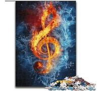 Puzzles pour Adultes 1000 pièces Symboles musicaux Aidez Le Cerveau à exercer Jouets addictifs pour cultiver la Patience Décoration Murale (Taille 50x75cm)