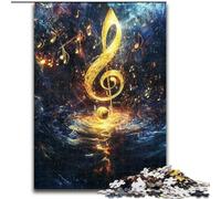 Puzzles pour Adultes 1000 pièces Symboles musicaux colorés Jouets éducatifs pour l'apprentissage Jeux familiaux Convient pour la décoration de Bureau (Taille 50x75cm)
