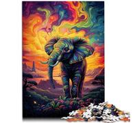 Puzzles pour Adultes 1000 pièces Symphonie d'éléphants Jouets de Divertissement Familial 26x38cm Anniversaires et Cadeaux Uniques