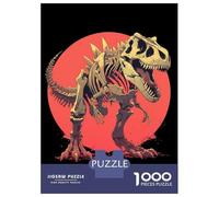 Puzzles pour Adultes 1000 Pièces T-Rex Skeleton Pixel Art Puzzles pour Adultes - Jeux Anti-Stress - Améliorent La Mémoire - Cadeau Stimulant 70x50cm/1000pcs