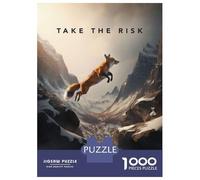 Puzzles pour Adultes 1000 Pièces Take The Risk Motivation Puzzle pour Adultes, Jeu De Réflexion, Cadeaux pour Femmes, Activités Amusantes À La Maison 52x38cm/1000pcs