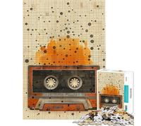 Puzzles pour Adultes 1000 pièces Tambours Rythme Abstrait Difficile et Stimulant Course de Vitesse Manuelle Jouet Décoration Murale pour Les 14 Ans et Plus (38x52cm)