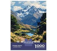Puzzles pour Adultes 1000 Pièces Te Araroa Trail, New Zealand Landscape Puzzles pour Adultes Anti-Stress Stimulant Casse-tête Jeux De Réflexion pour Toute La Famille 38x26cm/1000pcs