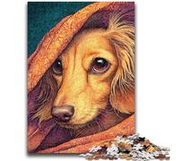 Puzzles pour Adultes 1000 pièces Teckel Jeux éducatifs Décoration de la Maison Jeu éducatif pour Anniversaire, Noël 50x75cm
