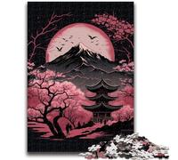 Puzzles pour Adultes 1000 pièces Temple Japonais Jeu Stimulant et Jeu Familial Cadeaux du Père Noël Secret 50x75cm