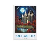 Puzzles pour Adultes 1000 pièces Temple Square Salt Lake City Utah Puzzle 1000 pièces en Papier pour Enfants Adultes Jouets d’Apprentissage Jeu de décompression familiale 38x26cm