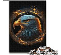 Puzzles pour Adultes 1000 pièces Tête d'aigle de feu, Anti-Stress, défi Difficile, Cadeaux du Père Noël Secret pour Les 14 Ans et Plus (Taille 26x38cm)