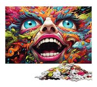 Puzzles pour Adultes 1000 pièces Tête de Monstre géant Décoration de la Maison Puzzles Cadeaux de Noël 1000 pièces (38 x 26 cm)