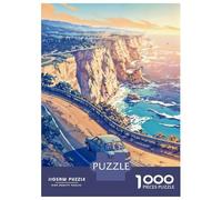 Puzzles pour Adultes 1000 Pièces The Coastal Drive Puzzles pour Adultes Jeu De Réflexion Et De Logique Activités Amusantes À La Maison, 70x50cm/1000pcs