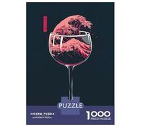 Puzzles pour Adultes 1000 Pièces The Great Wave of Wine Puzzle pour Adultes - Jeu De Réflexion - Idéal pour Se Divertir À La Maison - Cadeau d'anniversaire Ou De Noël 70x50cm/1000pcs