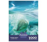 Puzzles pour Adultes 1000 Pièces The Swimming Polar Bear Puzzle pour Adultes, Jouet Anti-Stress, Difficile, Excellent Cadeau pour Les Amateurs De Jeux 52x38cm/1000pcs