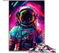 Puzzles pour Adultes, 1000 pièces, thème astronautes artistiques, pour Les Adolescents, Les Couples et Les Amis pour Les Anniversaires et Noël (Taille : 26x38cm)