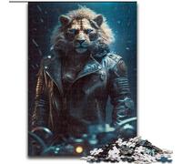 Puzzles pour Adultes, 1000 pièces, thème Lion du Motorcycle Club, Taille 50x75cm, pour la décoration intérieure, idéal pour Noël et Le Nouvel an des Adolescents.