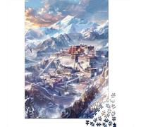 Puzzles pour Adultes 1000 Pièces Tibetan Mountain Resort Puzzles pour Adultes Jeu Manuel Défi Difficile Aidez Votre Cerveau À Faire Travailler 38x26cm/1000pcs