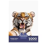 Puzzles pour Adultes 1000 Pièces Tiger Selfie Puzzle pour Adultes, Jouet Anti-Stress, Difficile, Excellent Cadeau pour Les Amateurs De Jeux 52x38cm/1000pcs