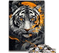 Puzzles pour Adultes 1000 pièces Tigre Blanc Aidez Le Cerveau à exercer des Jouets addictifs pour cultiver la Patience Collection d'artistes, Beaux-Arts 50x75cm