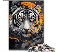 Puzzles pour Adultes 1000 pièces Tigre Blanc, éléphant, Jeu intellectuel, Cadeau d'anniversaire, décoration Murale pour Les 14 Ans et Plus (Taille 26x38cm)