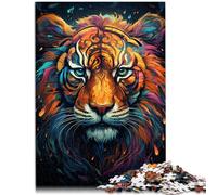 Puzzles pour Adultes 1000 pièces Tigre Cosmique Puzzles Cadeaux Difficiles à compléter mais Amusants et Humoristiques 14,96 po x 20,47 po pour Adolescents 14+