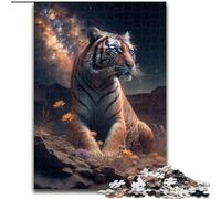 Puzzles pour Adultes 1000 pièces Tigre Cosmique Puzzles pour Adultes, ce Qui en Fait Un Excellent Cadeau pour s'amuser en Famille (Taille 50x75cm)