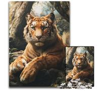 Puzzles pour Adultes 1000 pièces Tigre de la forêt Puzzles en Carton Difficiles et stimulants, Superbes Cadeaux et Jouets pour Les 14 Ans 26x38cm