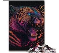 Puzzles pour Adultes 1000 pièces Tigre en Bois, ce Qui en Fait Un Excellent Cadeau pour s'amuser en Famille 50x75cm pour Un Jeu interactif en Famille