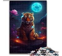 Puzzles pour Adultes 1000 pièces Tigre Mystique sur Mars Puzzles Difficiles pour Adultes pour Adolescents Jeux éducatifs Cadeaux (Taille 50x75cm)