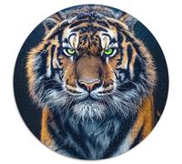 Puzzles pour Adultes 1000 pièces Tigre Rond en Carton, Casse-tête Stimulant pour Adolescents, Parfait pour la décoration intérieure ou comme Cadeau (67,5 x 67,5 cm)