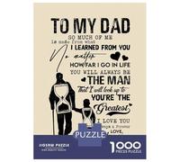 Puzzles pour Adultes 1000 Pièces to My Dad Gift from Son Puzzles pour Adolescents Anti-Stress Défi Éducatif Cadeaux De Noël Et d'anniversaire 38x26cm/1000pcs
