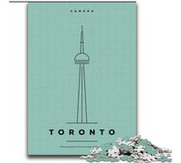 Puzzles pour Adultes 1000 pièces Toronto Ontario, pour Les 14 Ans et Plus Décoration d'intérieur comme Cadeau pour Toute la Famille et Les Amis 75x100cm