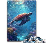 Puzzles pour Adultes 1000 pièces Tortue de mer pour Les 14 Ans et Plus Jeux Amusants Activités Amusantes à la Maison, Cadeaux d'anniversaire, Cadeaux de Voyage 50x75cm