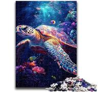 Puzzles pour Adultes 1000 pièces Tortue Fantastique Anti-Stress Staycation Kill Time Décoration Parfaite pour Les 14 Ans et Plus 26x38cm
