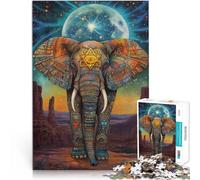 Puzzles pour Adultes 1000 pièces Totem de l'éléphant pour Le Jeu éducatif Challenge Toy Offrir en Cadeau à Toute la Famille 52x38cm